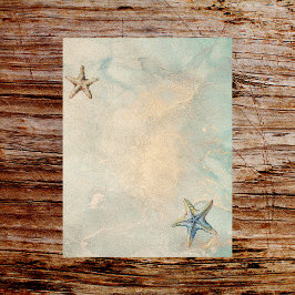 Lámina Papel de minigráfico de Watercolor Sea Breeze Beac