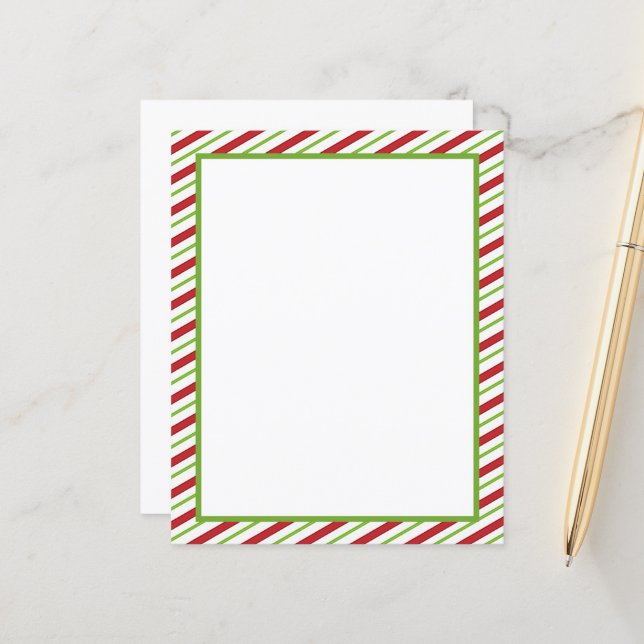 Lámina Papel de Navidad con rayas rojas y verdes (Anverso/Reverso In Situ)