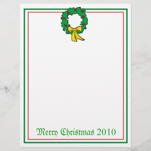 Lámina Papel de Navidades reciclados - Diseño de coronas (Anverso)