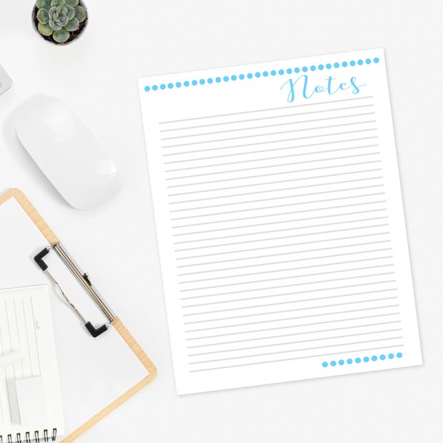 Lámina Papel de notas en línea | Azul bebé (Subido por el creador)