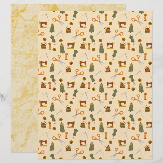 Lámina Papel de Notions de Costura (Anverso / Reverso)