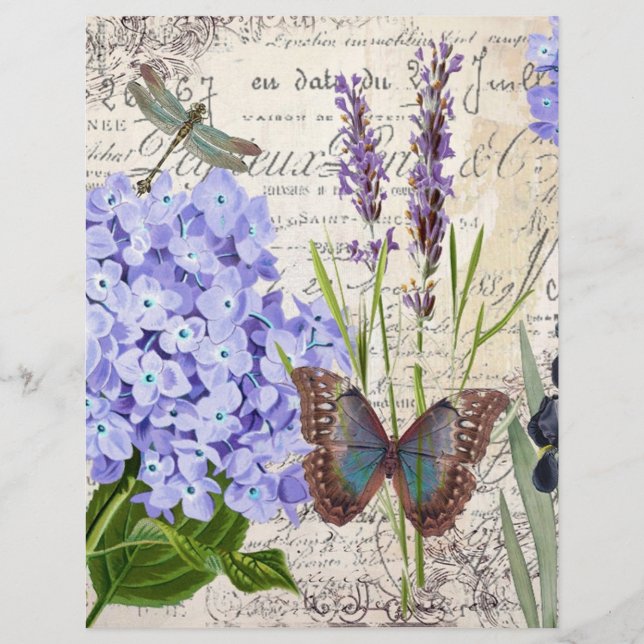 Lámina Papel de origami botánico (Anverso)