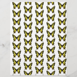 Lámina Papel de origami con patrón de mariposas