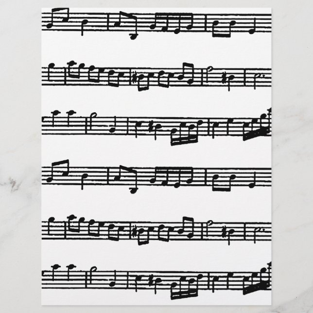 Lámina Papel de origami de puntuación musical (Anverso)