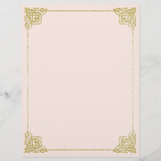 Lámina Papel de oro y arbusto Papel de escritura 8,5x11