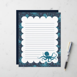 Lámina Papel de papel alineado en octopus