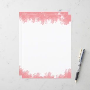 Lámina Papel de papel de color de agua rosado plano