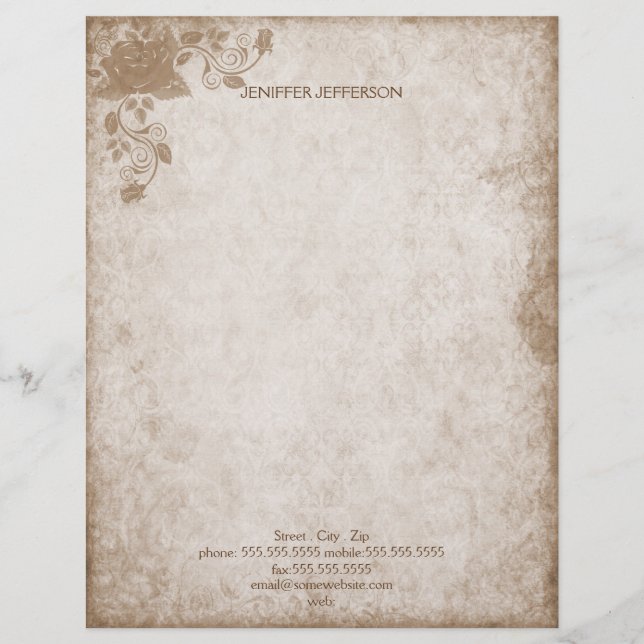 Lámina Papel de papelería antiguo (Anverso)