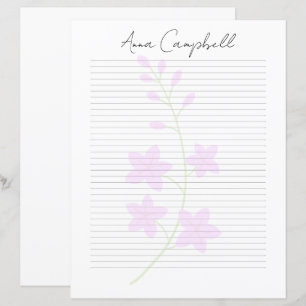 Lámina Papel de papelería con nombre de guión Chic Monogr