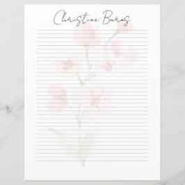 Lámina Papel de papelería con nombre de guión chic y mono