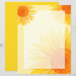 Lámina Papel de papelería de girasol
