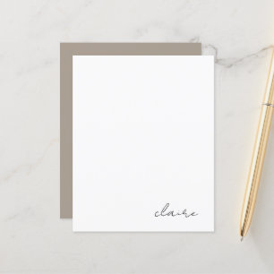 Lámina Papel de papelería de nombres personalizado