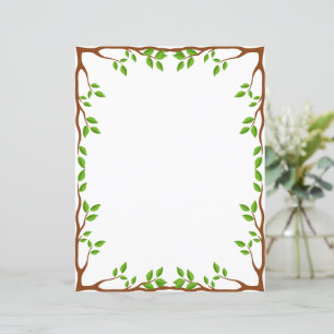 Lámina Papel de Papelería Floral Elegante