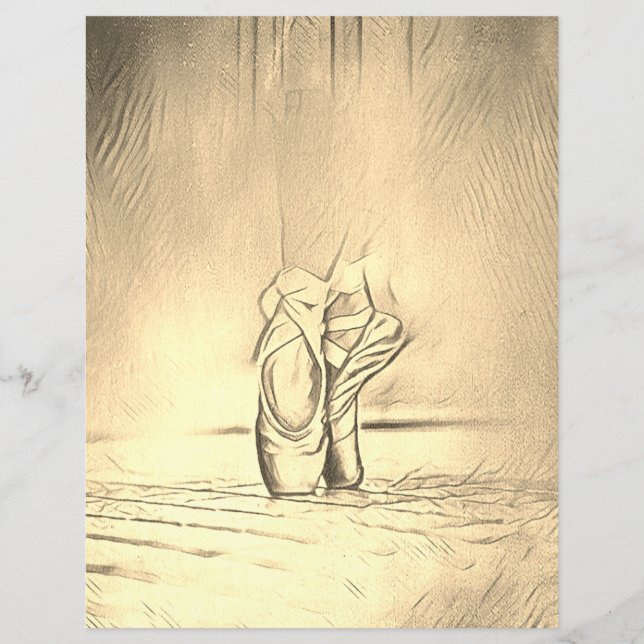 Lámina Papel de papelería para zapatos de ballet efecto d (Anverso)