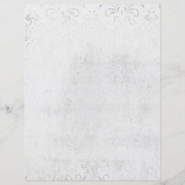 Lámina Papel de patrón de cosecha gris plateado (Anverso)