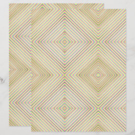 Lámina Papel de patrón geométrico de diamantes de cuadrad