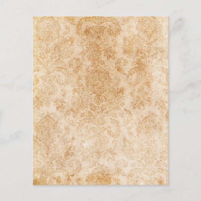 Lámina Papel de pergamino de Shabby Damask (Anverso)