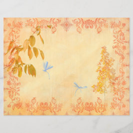 Lámina Papel de periódico no deseado rojo otoño 2