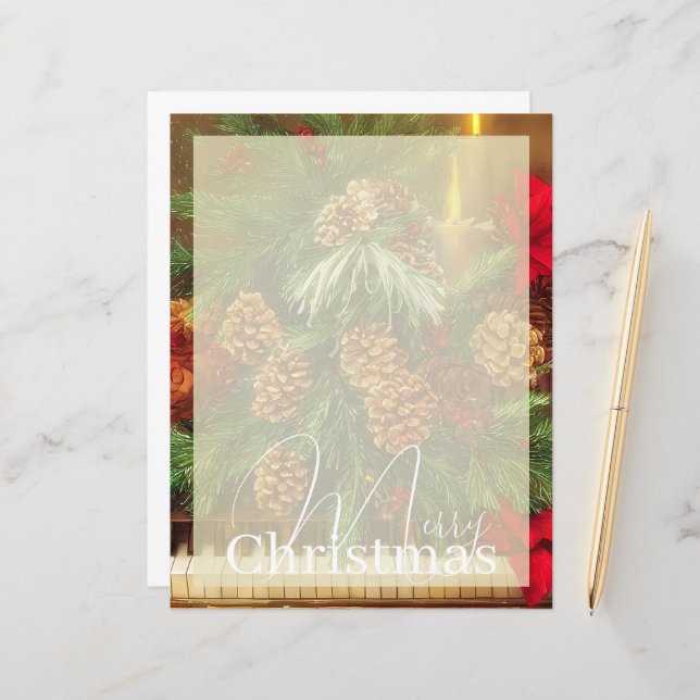 Lámina Papel de piano en papel para navidades (Anverso/Reverso In Situ)