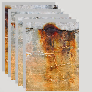 Lámina Papel de raqueta de concreto gris roto en pared ur