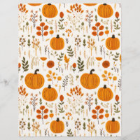 papel de raspador de patrón de caída de calabaza