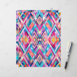 Lámina Papel de rayado abstracto de patrón de diamante co