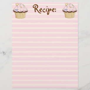 Lámina Papel de receta de CupCake