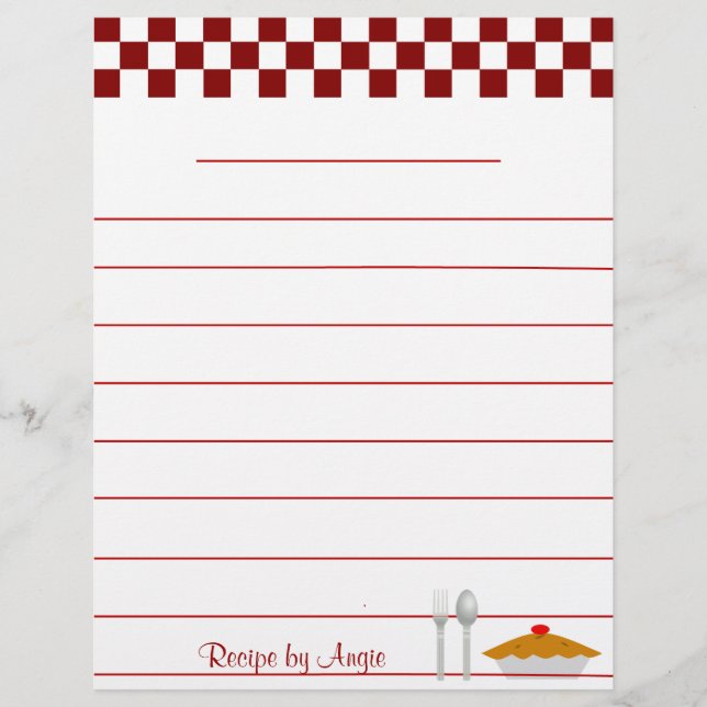 Lámina Papel de receta para tablero de ajedrez - Con líne (Anverso)