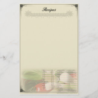 Lámina Papel de recetas sin renglones