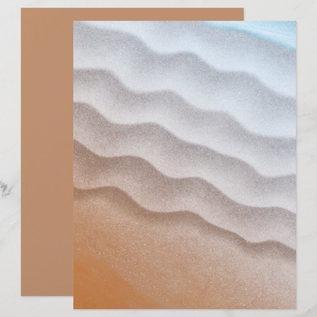 Lámina Papel de reserva de agua de arena de playa (Anverso / Reverso)