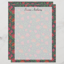 Lámina Papel de Rosas rojos y fucsia perfecto gótico-vict