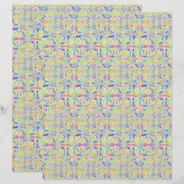 Lámina Papel de Scrapbook Abstracto de Pascua Pastel 2 Ca