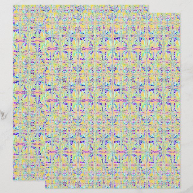 Lámina Papel de Scrapbook Abstracto de Pascua Pastel 2 Ca (Anverso / Reverso)