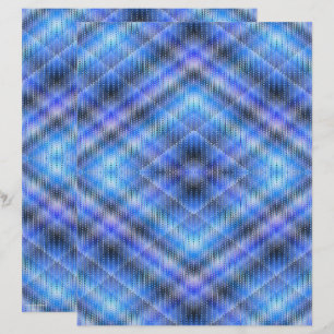 Lámina Papel de Scrapbook Argyle Azul de 2 Caras