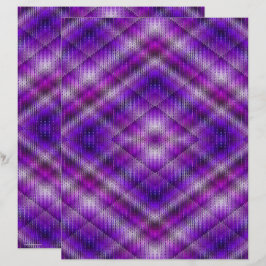 Lámina Papel de Scrapbook Argyle Púrpura de 2 Caras