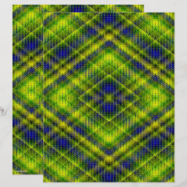 Lámina Papel de Scrapbook Argyle Verde de 2 Caras
