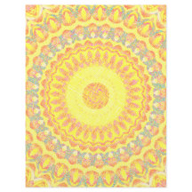 Papel de Scrapbook Calidoscopio Amarillo de 2 Cara