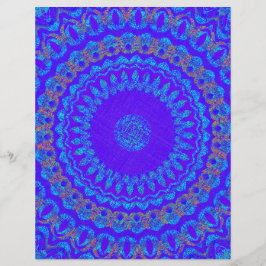 Lámina Papel de Scrapbook Calidoscopio Azul de 2 Caras