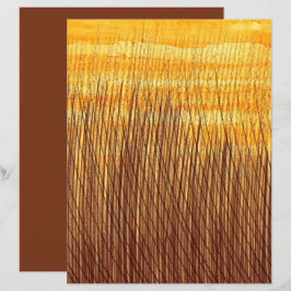 Lámina Papel de Scrapbook Campos Naranja Marrón Acuarela