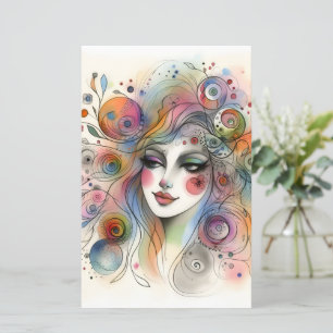 Lámina Papel de Scrapbook Caprichoso Pastel Moderno
