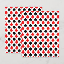 Papel de Scrapbook Cartas de Casino Tréboles Picas