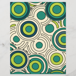 Lámina Papel de Scrapbook Círculo Verde
