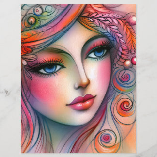 Lámina Papel de Scrapbook Colorido Caprichoso