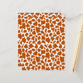Lámina Papel de Scrapbook con Estampado de Manchas Naranj
