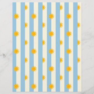 Lámina Papel de Scrapbook con Franja Azul y Explosión de