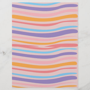 Lámina Papel de Scrapbook con Líneas Curvas