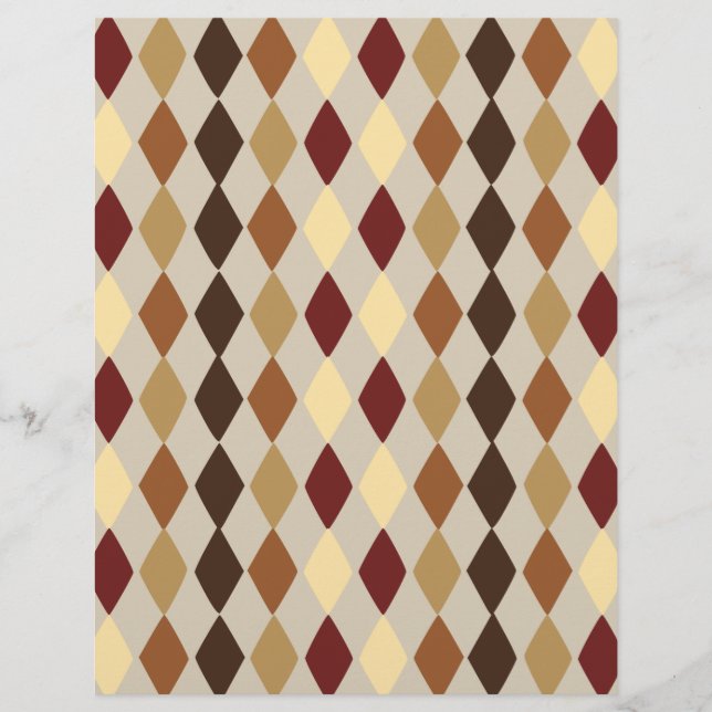 Lámina Papel de Scrapbook con Patrón de Diamante (Anverso)