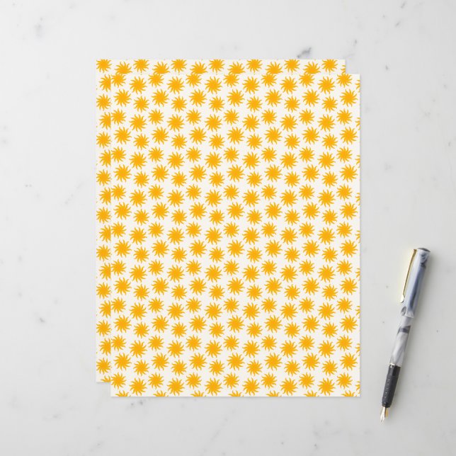 Lámina Papel de Scrapbook con Patrón de Explosión de Sol  (Anverso/Reverso In Situ)