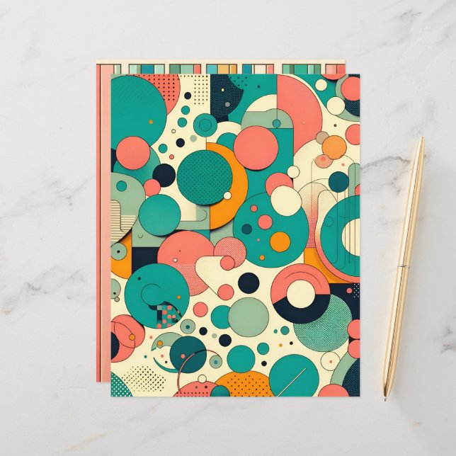 Lámina Papel de Scrapbook con Patrón de Puesta de Sol en  (Anverso/Reverso In Situ)