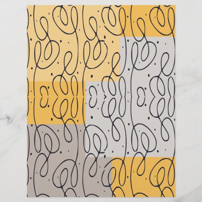 Lámina Papel de Scrapbook con Patrón de Remolino (Anverso)